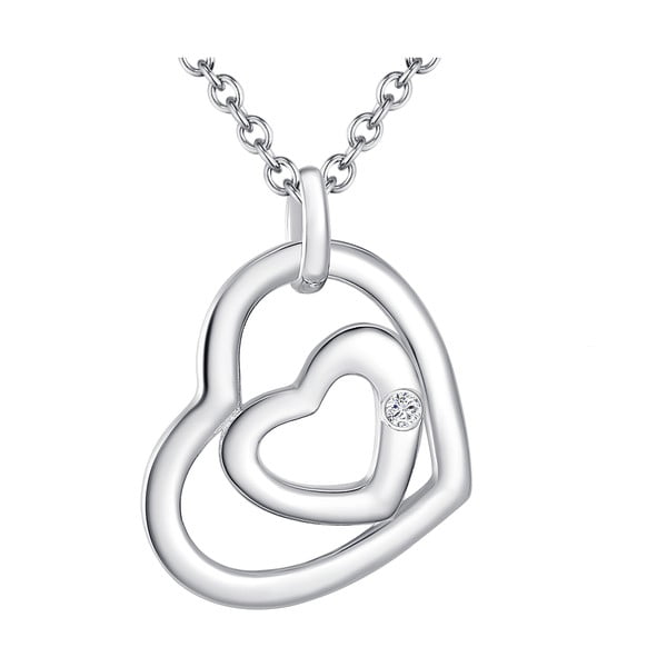 Stříbrný náhrdelník s pravým diamantem Tess Diamonds Ana, délka 40 cm