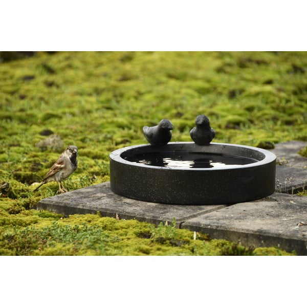 Černé keramické pítko pro ptáky Esschert Design Ave-image-1