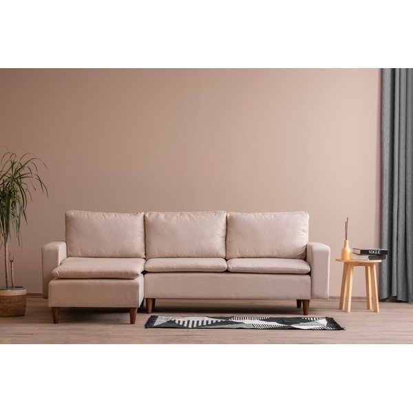 Béžová rohová pohovka (levý roh) Lungo – Balcab Home-image-1