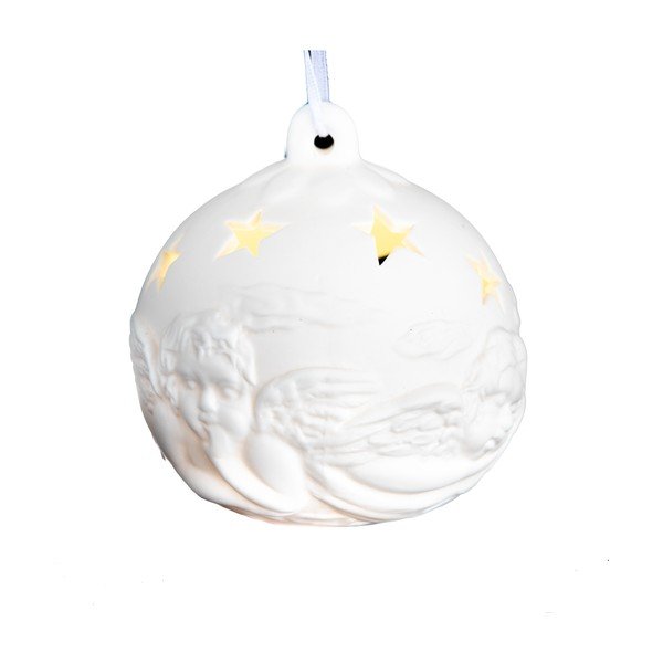 Porcelánová závěsná ozdoba s LED světlem Dakls