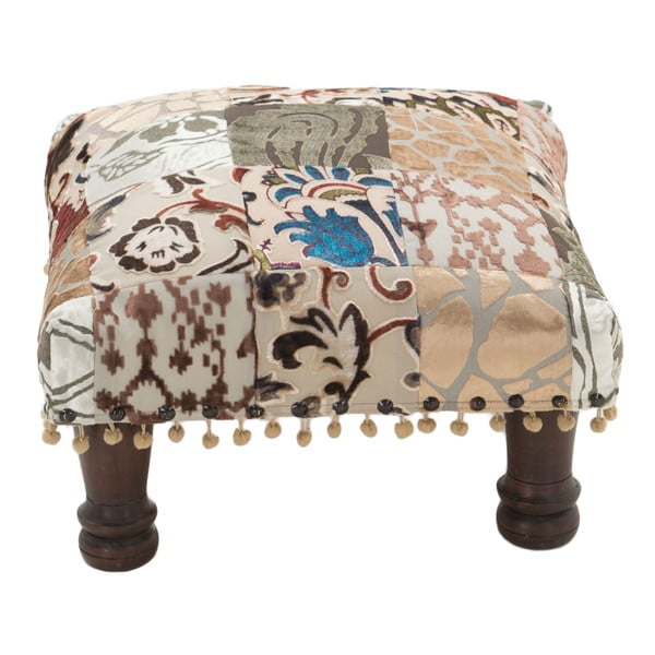 Taburetka Patchwork Blue/Brown-image-1