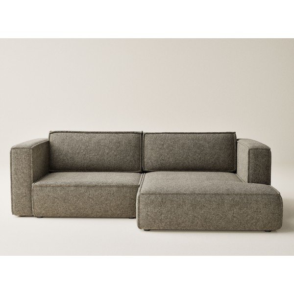 Hnědá žinylková rozkládací/s úložným prostorem rohová pohovka (pravý roh/s lenoškou) Velto – Maison de Rêve-image-2