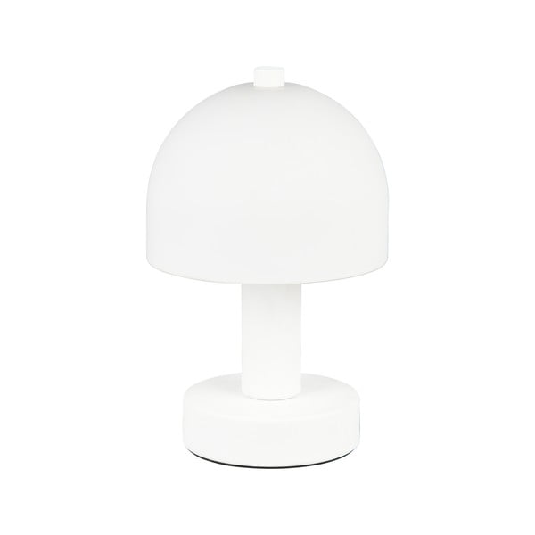 Bílá stolní lampa se skleněným stínidlem (výška 19 cm) Glenn – Trio