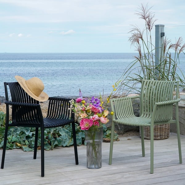 Černé plastové zahradní židle v sadě 2 ks Tulsa – House Nordic-image-1