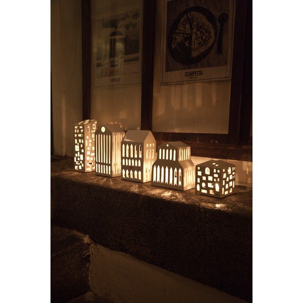 Bílý keramický svícen Kähler Design Urbania Lighthouse Pantheon-image-3