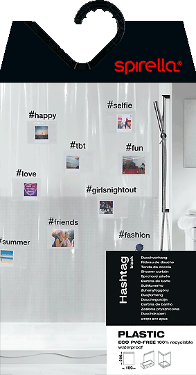 Sprchový závěs 180x200 cm Hashtag – Spirella-image-2