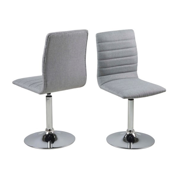 Sada 2 světle šedých jídelních židlí Actona Piper Dining Set