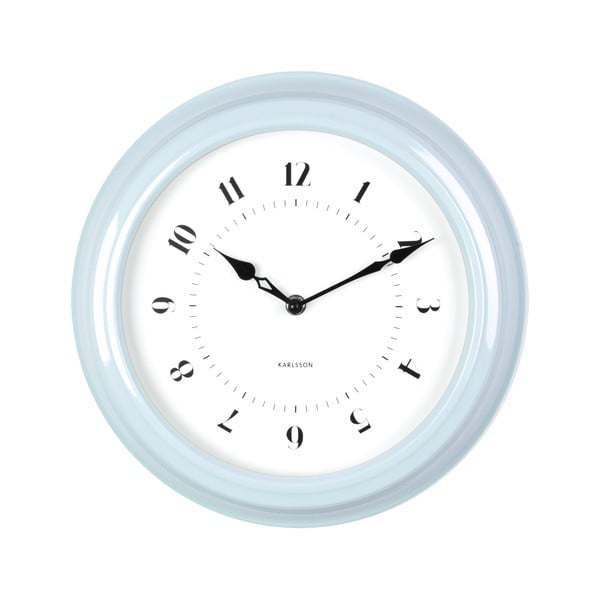 Modré nástěnné hodiny Karlsson Fifties, průměr 30 cm