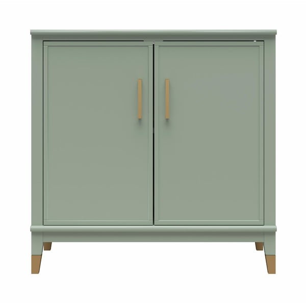 Zelená skříňka 86x85x41 cm Westerleigh – CosmoLiving by Cosmopolitan