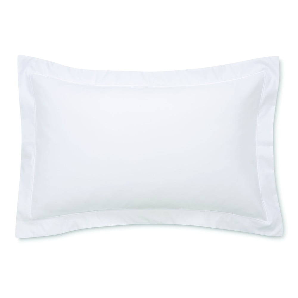 Bílý povlak na polštář z bavlněného saténu Bianca Luxury, 50 x 75 cm