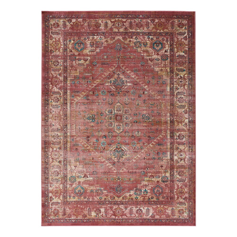 Červený koberec z viskózy Universal Vintage Retro, 120 x 170 cm