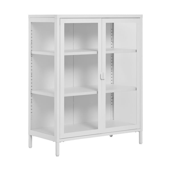 Bílá kovová vitrína 80x101 cm Brisbane – House Nordic-image-1