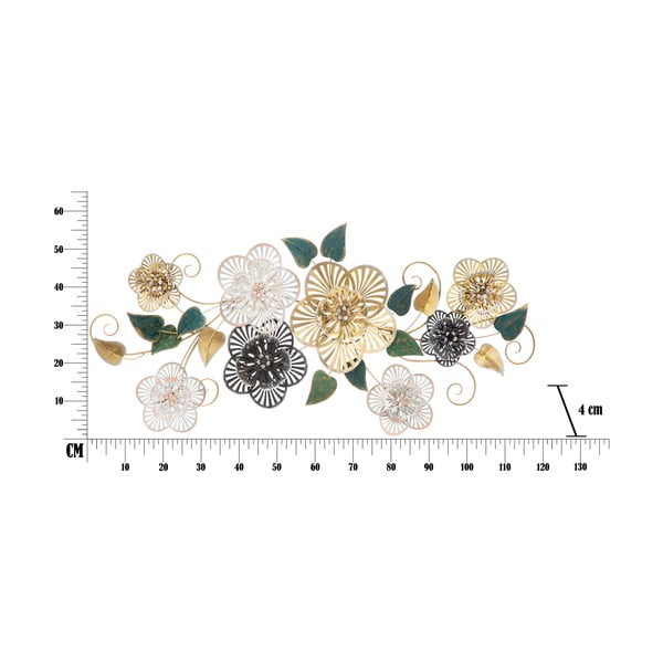 Kovová závěsná dekorace se vzorem květin Mauro Ferretti Campur -B-, 118 x 58 cm-image-2