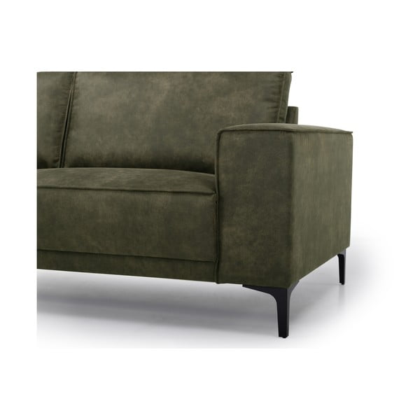 Zelená rohová pohovka z imitace kůže (levý roh) Copenhagen – Scandic-image-4