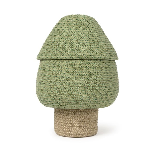 Zelený látkový dětský koš na hračky ø 25x36 cm Big Tree – Lorena Canals