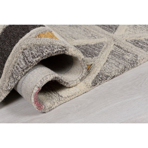 Šedý vlněný koberec Flair Rugs River, 120 x 170 cm-image-1