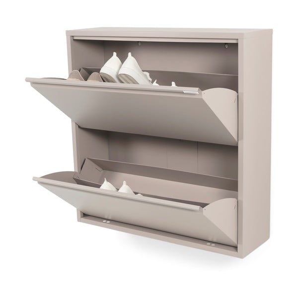 Taupe kovový výklopný botník 75x77,5x22,5 cm Billy – Spinder Design-image-2