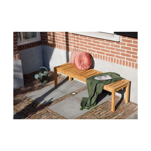 Dřevěná zahradní lavice v přírodní barvě Comfort – Exotan-image-1