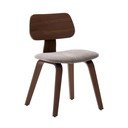 Béžová/tmavě hnědá jídelní židle v dekoru ořechu Gena – Kave Home