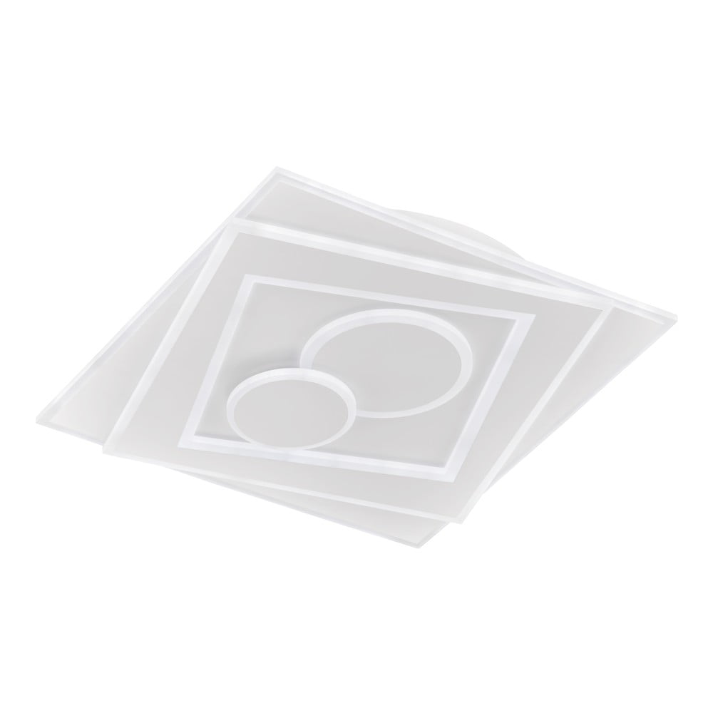 Bílé kovové stmívatelné LED stropní svítidlo na dálkové ovládání 50x50 cm Ratio – Fischer & Honsel