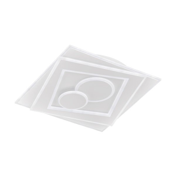 Bílé kovové stmívatelné LED stropní svítidlo na dálkové ovládání 50x50 cm Ratio – Fischer & Honsel