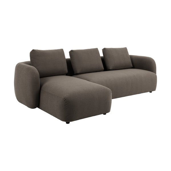 Šedohnědá rohová pohovka z textilie bouclé (levý roh) Imola – Bonami Selection-image-2