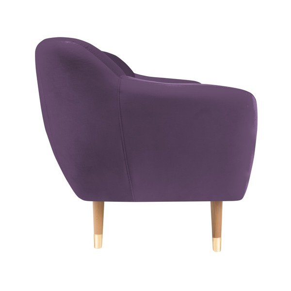 Fialová sametová pohovka Mazzini Sofas Benito, 158 cm-image-3
