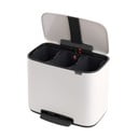 Bílý nášlapný ocelový odpadkový koš na tříděný odpad 3x11 l Bo – Brabantia