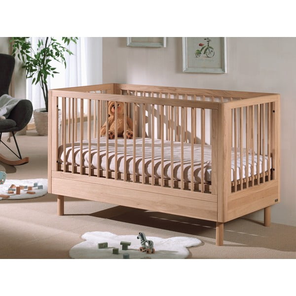 Postýlka z dubového dřeva 70x140 cm v přírodní barvě Forrest – Vipack-image-4