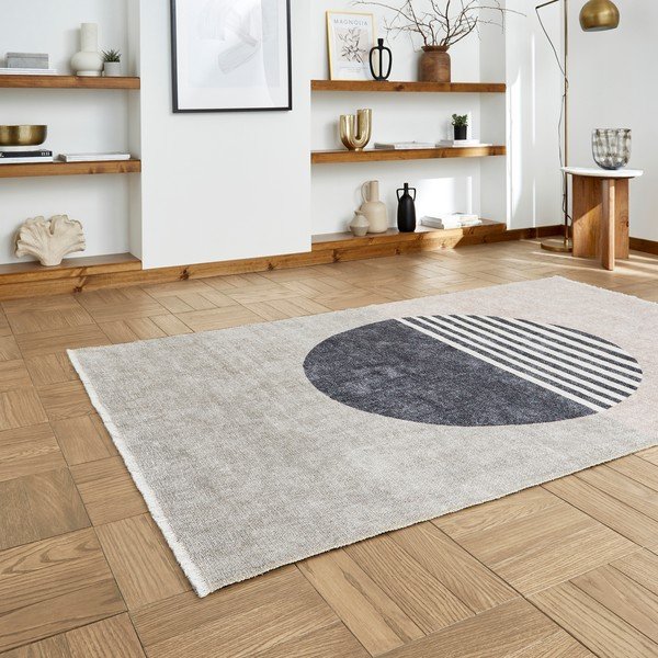 Šedý pratelný běhoun s příměsí bavlny 60x170 cm Whisper – Think Rugs-image-2