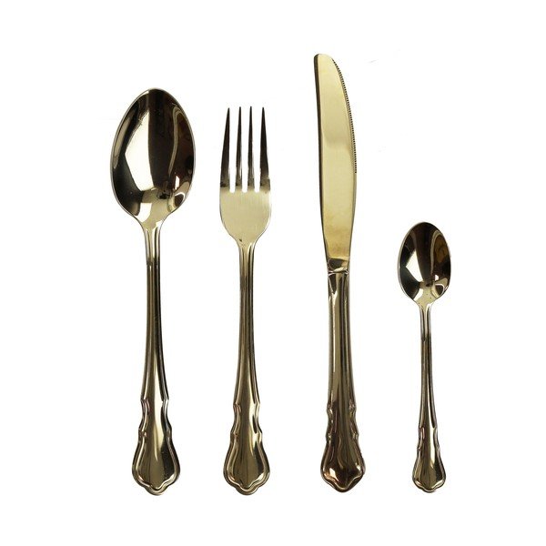 Nerezový příbor 16 ks ve zlaté barvě Posate Imperial - Brandani
