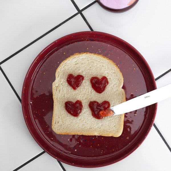 Vínový dezertní  porcelánový talíř ø 20,5 cm Fika – ONA-image-1