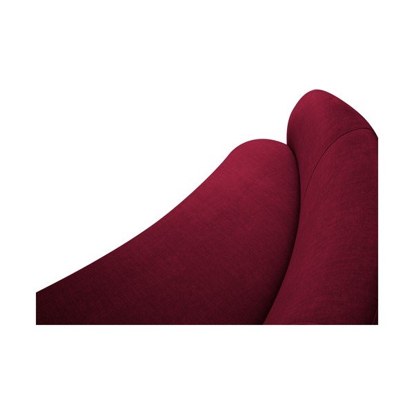 Bordová sametová asymetrická pohovka Mazzini Sofas Debbie, pravá-image-4