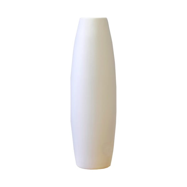 Bílá keramická váza Rulina Roll, výška 38 cm