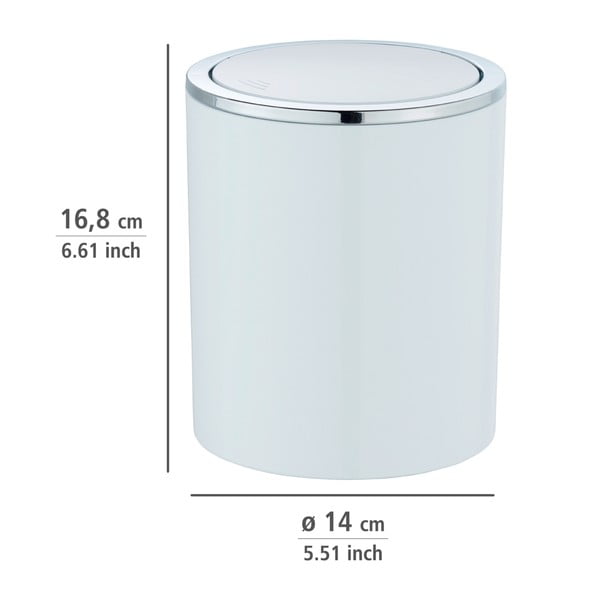 Bílý odpadkový koš Wenko Inca, 2 l-image-2