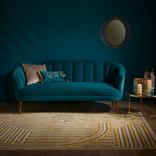 Koberec ve zlaté barvě 170x116 cm Eris Gatsby - Flair Rugs-image-2