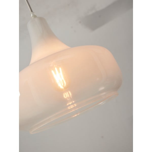 Bílé závěsné svítidlo se skleněným stínidlem ø 25 cm Reykjavik – it's about RoMi-image-2