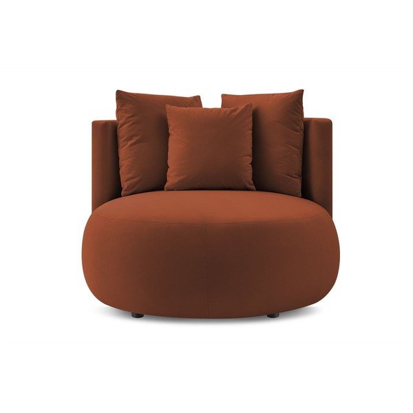 Oranžové sametové křeslo Cesar – Bobochic Paris-image-3