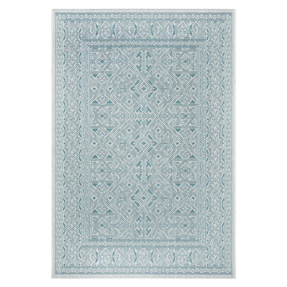Tyrkysovo-béžový venkovní koberec NORTHRUGS Cuadrado, 160 x 230 cm