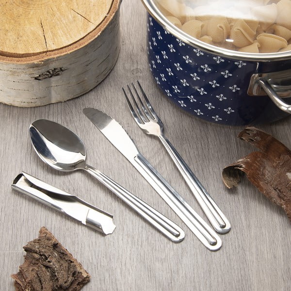 Nerezový příbor 4 ks ve stříbrné barvě KEMP – Orion-image-1