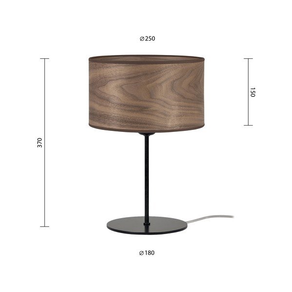 Tmavě hnědá stolní lampa z přírodní dýhy Sotto Luce Tsuri S, ⌀ 25 cm-image-3