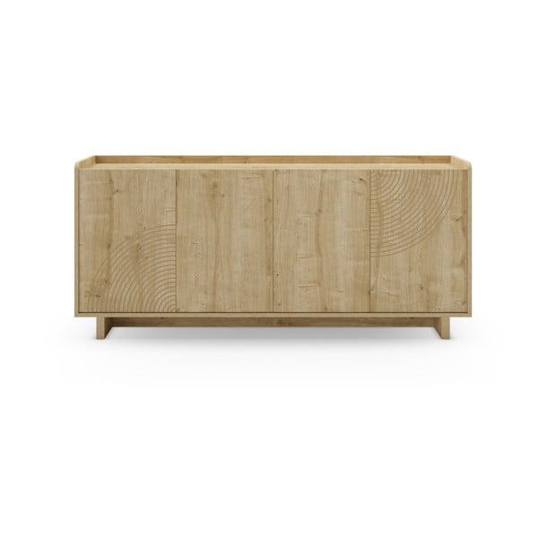 Komoda v dekoru dubu v přírodní barvě 180x80x40 cm Daira – Marckeric