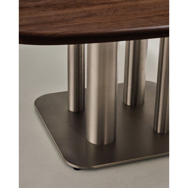 Jídelní stůl v dekoru ořechu 121x121 cm Melvar – Kave Home-image-2