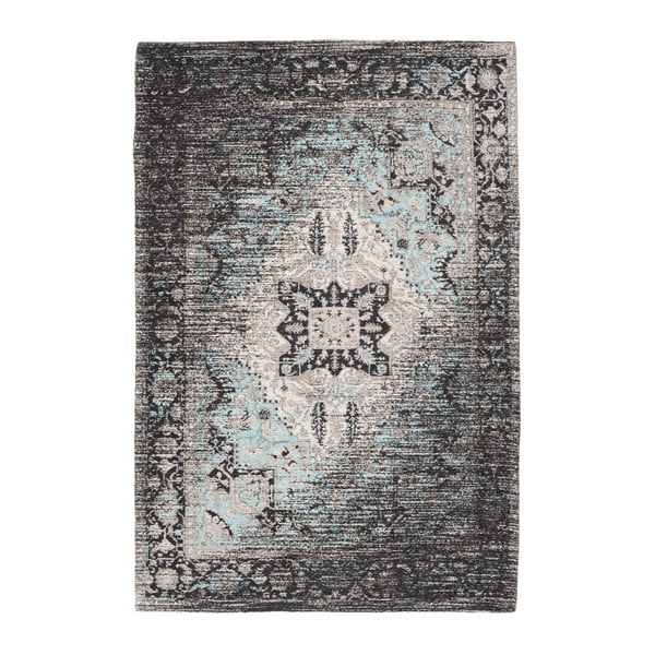 Černomodrý žinylkový koberec InArt Ravena, 180 x 120 cm