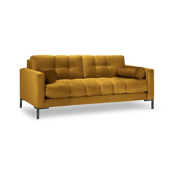 Žlutá sametová pohovka Cosmopolitan Design Bali-image-2