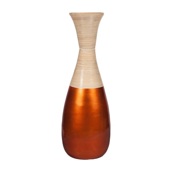 Bambusová váza v měděné barvě Simone, ø 19 cm