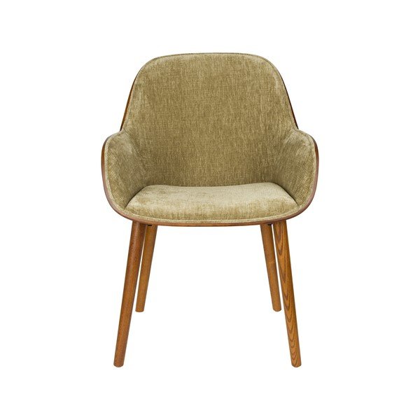 Zelené čalouněné jídelní křeslo s područkami Taylor – Dutchbone-image-2