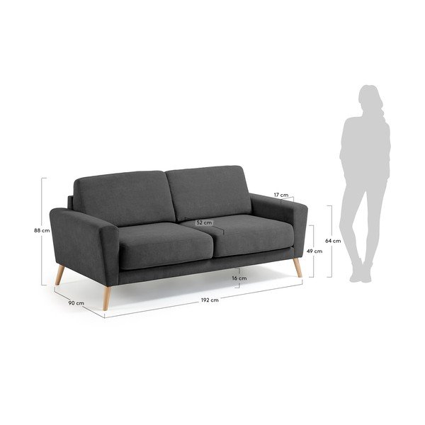 Tmavě šedá pohovka Kave Home Guy-image-3