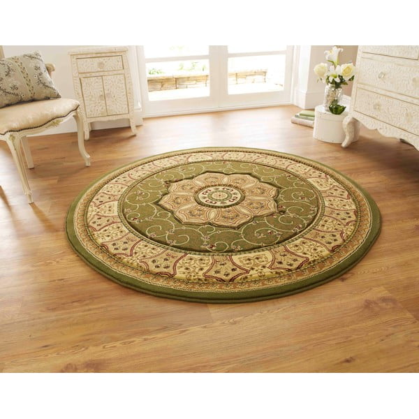 Zelený koberec Think Rugs Heritage, ⌀ 150 cm