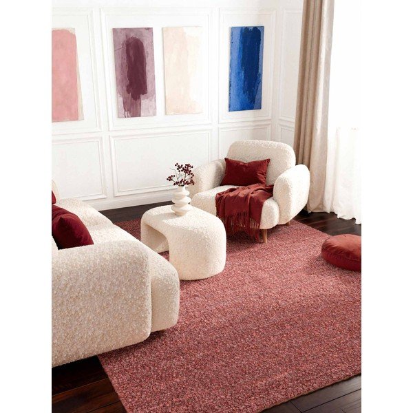 Tmavě růžový ručně tkaný koberec z materiálu bouclé 160x230 cm Notting Hill Portobello – Ted Baker-image-2